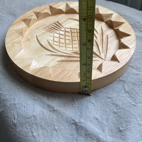 Wood Hand Carved Decor Plate 🤍 - Picture 4 of 4